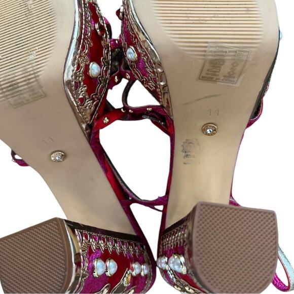 Azalea Wang Aline Platform Sandals in Red – Sz 11 - Picture 14 of 14